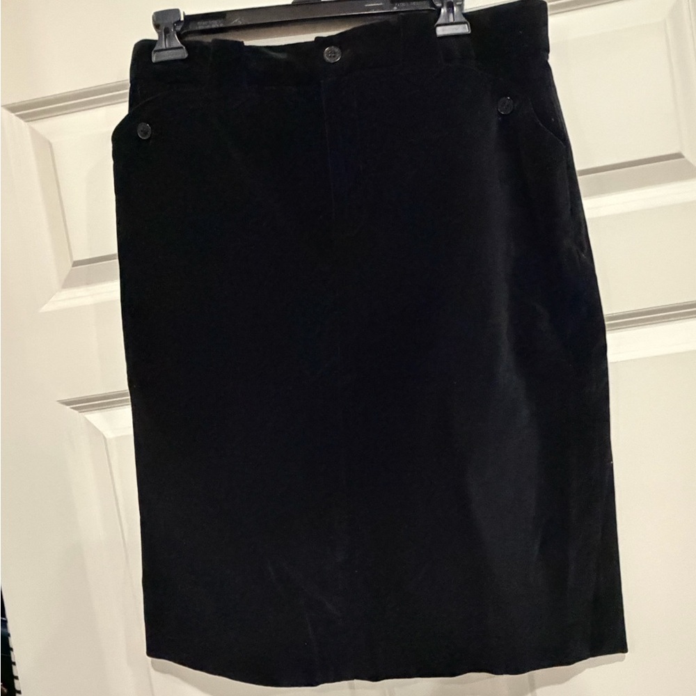 Lauren Black Velvet Skirt